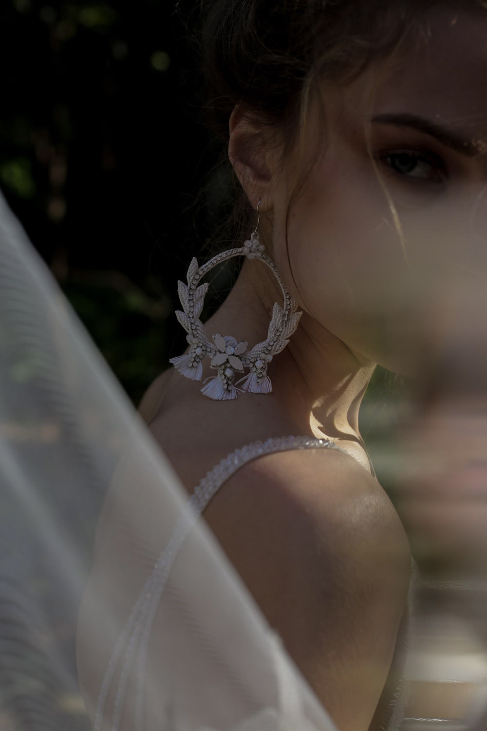 bridal earrings for campaign styling