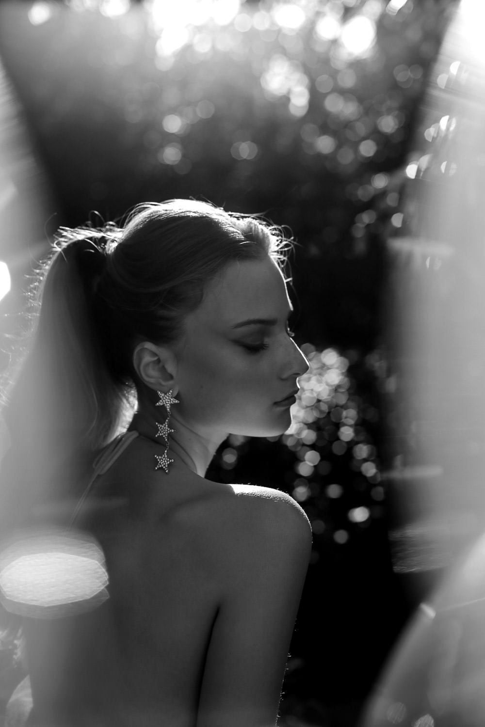 Bride with Star Earrings in Athens