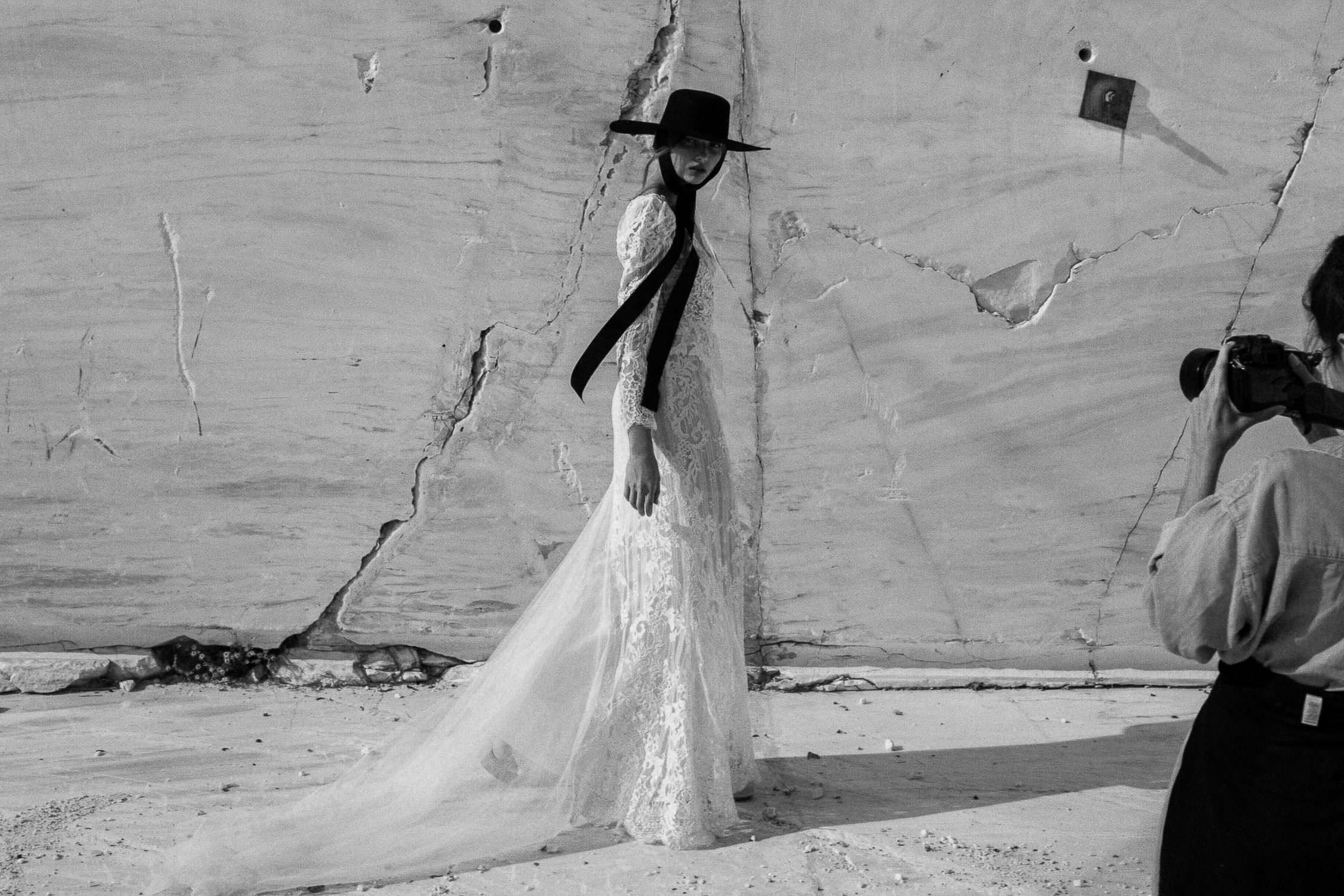 Epic Bridal Campaign in Marble Quarry in Greece