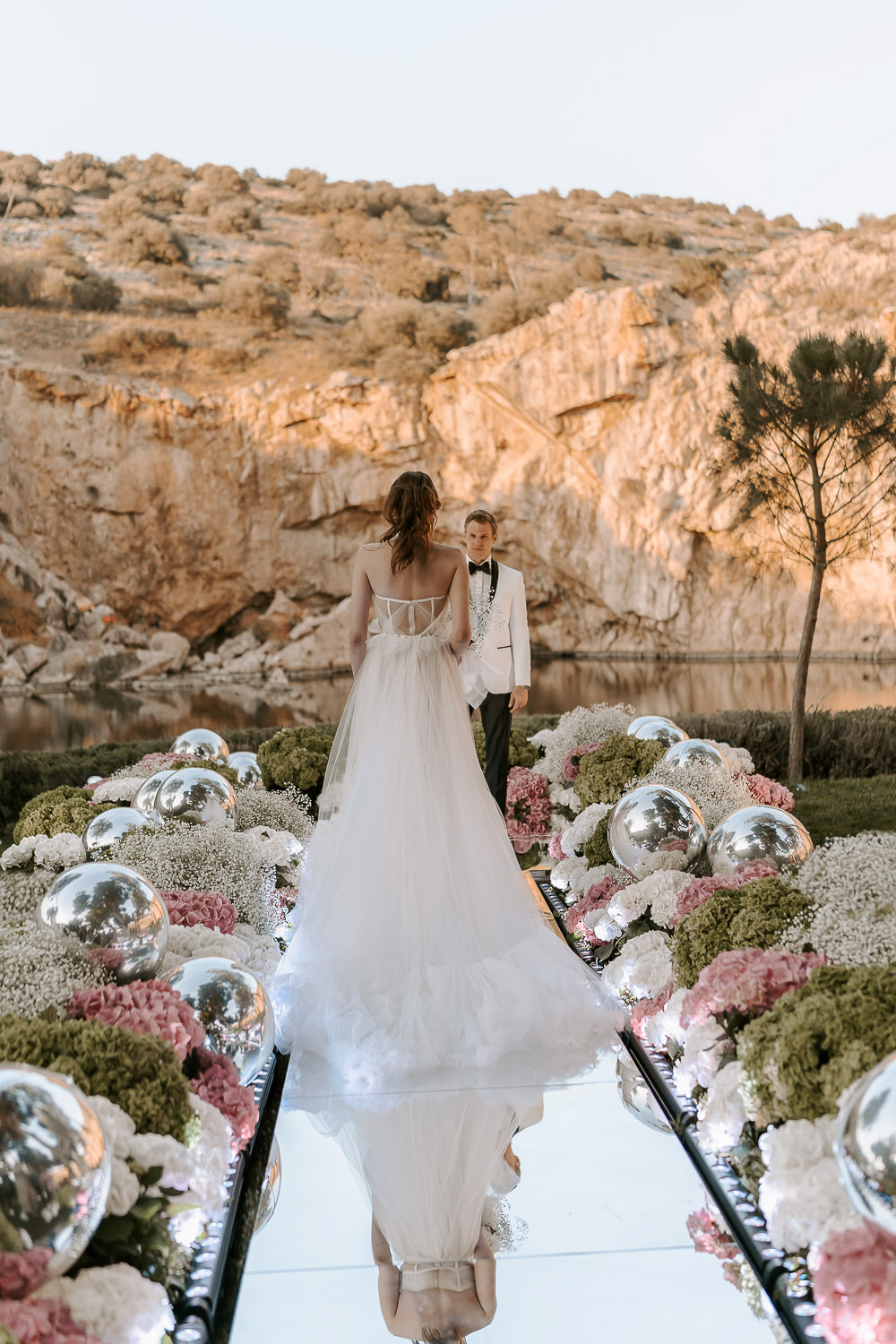 ceremony at Lake Vouliagmeni