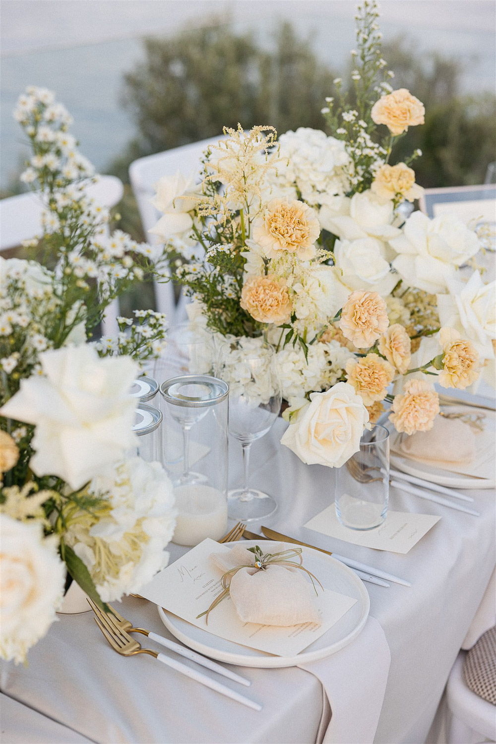 lavish floral design in private villa